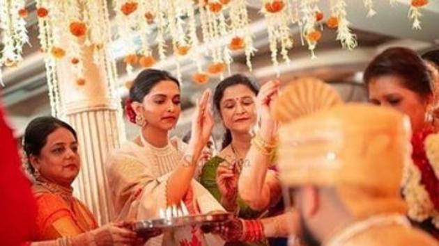 Deepika Padukone spotted at a Mumbai wedding.(Instagram)