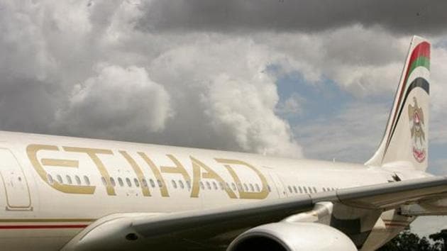 The milestone flight is part of Etihad’s pledge to reduce single-use plastic usage by 80 per cent not just in-flight, but across the entire organisation by the end of 2022, the airline said in a statement.(Getty Images)