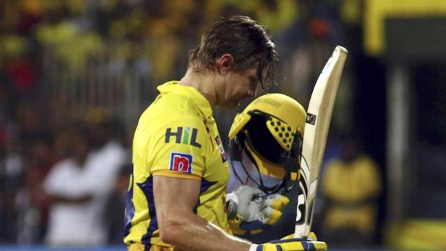 Chennai Super Kings Shane Watson walks to the pavillion after being dismissed during the VIVO IPL T20 cricket match between Chennai Super Kings and Sunrisers Hyderabad in Chennai. (AP)