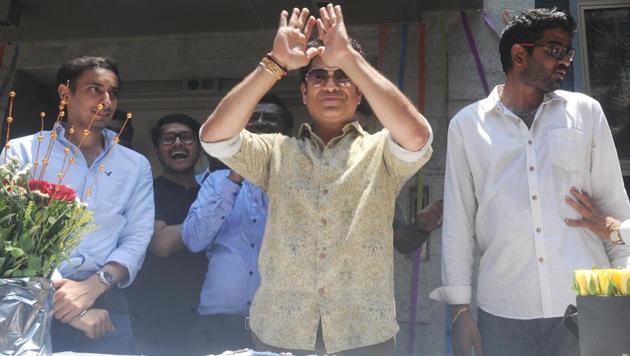 Sachin Tendulkar celebrates his birthday in Mumbai.(Prakash Parsekar)