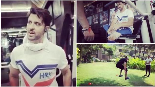 Hrithik Roshan has shared a new video that shows him working hard post his injury.