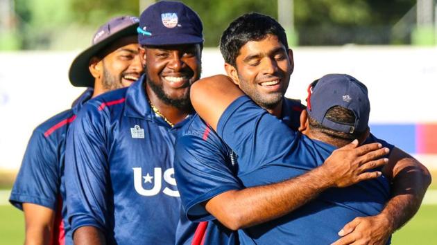 Saurabh led USA to a historic 84-run win over Hong Kong in the WCL Division 2 in Namibia. (Twitter) Saurabh led USA to a historic 84-run win over Hong Kong in the WCL Division 2 in Namibia. (Twitter)