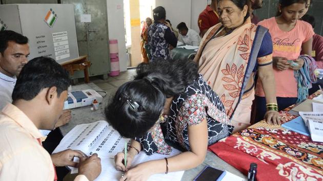 The Election Commission on Wednesday, revised its figures for Pune and Baramati, the two constituencies which went to polls on April 23, with the former reporting 49.84 per cent voter turnout while the latter saw 61.54 per cent voting. (Ravindra Joshi/HT PHOTO) The Election Commission on Wednesday, revised its figures for Pune and Baramati, the two constituencies which went to polls on April 23, with the former reporting 49.84 per cent voter turnout while the latter saw 61.54 per cent voting. (Ravindra Joshi/HT PHOTO)