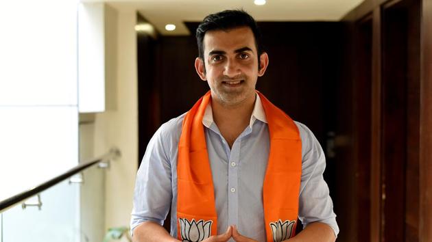 Former international cricketer Gautam Gambhir, who joined the Bharatiya Janata Party last month, is making his electoral debut from the East Delhi constituency this election.(Amal KS/HT PHOTO)