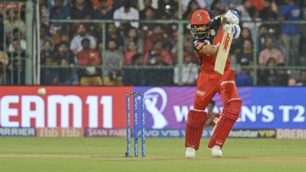 Virat Kohli, Captain of Royal Challengers Bangalore, plays a shot. (AP) Virat Kohli, Captain of Royal Challengers Bangalore, plays a shot. (AP)