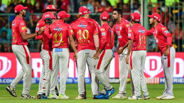 KXIP bowler Ravichandran Ashwin with teammates celebrates after dismissing RCB batsman Moeen Ali. (PTI) KXIP bowler Ravichandran Ashwin with teammates celebrates after dismissing RCB batsman Moeen Ali. (PTI)