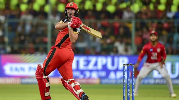 Bengaluru: RCB batsman AB de Villiers plays a shot during the Indian Premier League 2019 (IPL T20) cricket match between Royal Challengers Bangalore (RCB) and Kings XI Punjab (KXIP), at Chinnaswamy Stadium in Bengaluru, Wednesday, April 24, 2019(PTI)