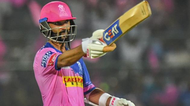 Rajsthan Royals batsman Ajinkya Rahane celebrates his century during the Indian Premier League 2019. (PTI) Rajsthan Royals batsman Ajinkya Rahane celebrates his century during the Indian Premier League 2019. (PTI)