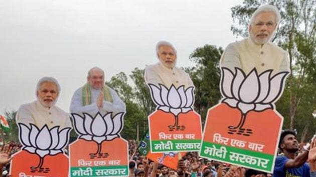 The BJP had contested 427 seats in 2014 and won 282 of them, while the Congress had fielded candidates in 450 seats and bagged just 44. (PTI) The BJP had contested 427 seats in 2014 and won 282 of them, while the Congress had fielded candidates in 450 seats and bagged just 44. (PTI)