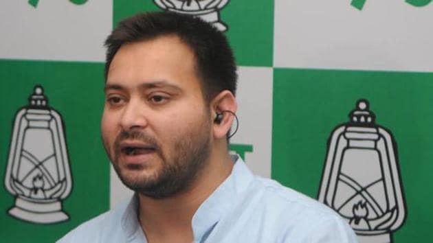 Rashtriya Janata Dal (RJD) leader Tejashwi Yadav is facing his first big electoral test without his father, Lalu Prasad, who is in jail in connection with a graft case. (HT PHOTO) Rashtriya Janata Dal (RJD) leader Tejashwi Yadav is facing his first big electoral test without his father, Lalu Prasad, who is in jail in connection with a graft case. (HT PHOTO)