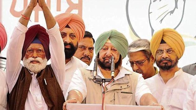Punjab CM Amarinder Singh at an election rally, Arpil 25, 2019. (HT Photo) Punjab CM Amarinder Singh at an election rally, Arpil 25, 2019. (HT Photo)