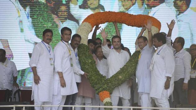 Congress president Rahul Gandhi at an election rally in Balasore, Odisha on Friday.(Arabinda Mohapatra/ HT Photo) Congress president Rahul Gandhi at an election rally in Balasore, Odisha on Friday.(Arabinda Mohapatra/ HT Photo)