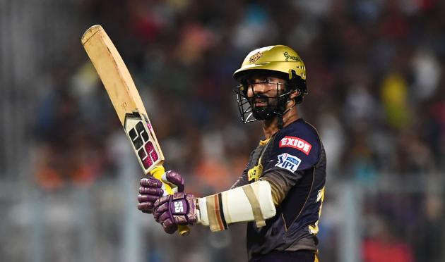 However, Dinesh Karthik played a fantastic innings of 97* runs to help KKR post 175/6 in 20 overs. (AFP) However, Dinesh Karthik played a fantastic innings of 97* runs to help KKR post 175/6 in 20 overs. (AFP)