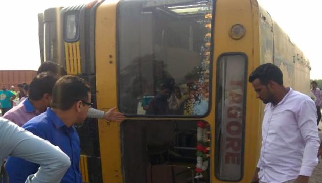 A student and a bus conductor sustained injuries after a private school bus ferrying at least 30 students tipped over following a collision with a tractor at Pachgaon Chowk. A student and a bus conductor sustained injuries after a private school bus ferrying at least 30 students tipped over following a collision with a tractor at Pachgaon Chowk.