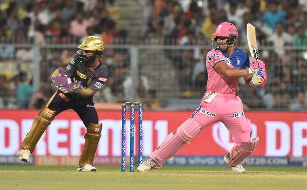 Thereafter, Riyan Parag strung important partnerships with Shreyas Gopal and Jofra Archer to put Rajasthan’s chase back on track. (PTI) Thereafter, Riyan Parag strung important partnerships with Shreyas Gopal and Jofra Archer to put Rajasthan’s chase back on track. (PTI)