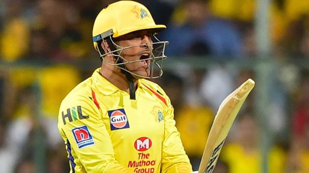 MS Dhoni reacts during the Indian Premier League 2019.(PTI) MS Dhoni reacts during the Indian Premier League 2019.(PTI)