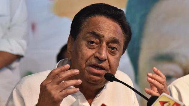 In an interview, Madhya Pradesh CM Kamal Nath spoke on a range of topics, including election issues and the income tax raids on his close aides earlier this month.(Mujeeb Faruqui/HT Photo)