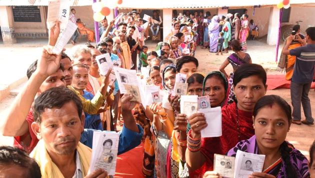 Voters wait to cast their votes in Odisha’s Kandhamal , which went to polls in round 2 of elections on April 18. On April 29, Odisha’s 42 assembly seats will vote. (HT file photo) Voters wait to cast their votes in Odisha’s Kandhamal , which went to polls in round 2 of elections on April 18. On April 29, Odisha’s 42 assembly seats will vote. (HT file photo)