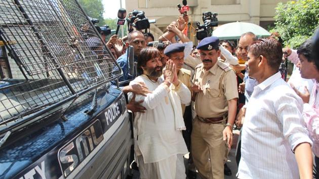 A local court on Friday convicted Narayan Sai, son of self-styled godman Asaram, in a rape case. The court will pronounce the quantum of sentence on April 30. The 40-year-old Sai was arrested from Pipli near Haryana’s Kurukshetra in December 2013 after two sisters from Surat filed rape complaints against him and his father Asaram in October that year. (ANI File) A local court on Friday convicted Narayan Sai, son of self-styled godman Asaram, in a rape case. The court will pronounce the quantum of sentence on April 30. The 40-year-old Sai was arrested from Pipli near Haryana’s Kurukshetra in December 2013 after two sisters from Surat filed rape complaints against him and his father Asaram in October that year. (ANI File)