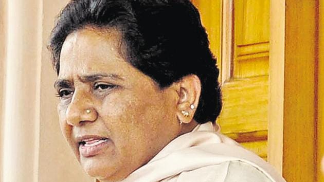 Lucknow, India- July 31: For the first time former Chief Minister Mayawati addressed media persons outside her official residence at 13 Mall Avenue in Lucknow, on Wednesday, July 31, 2013. (Photo by Ashok Dutta/Hindustan Times) Lucknow, India- July 31: For the first time former Chief Minister Mayawati addressed media persons outside her official residence at 13 Mall Avenue in Lucknow, on Wednesday, July 31, 2013. (Photo by Ashok Dutta/Hindustan Times)
