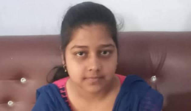 Akansha Shukla of SP Intermediate College, Sikaro, Koraon of Prayagraj who scored Rank 3 intermediate merit list of UP Board. (Handout image) Akansha Shukla of SP Intermediate College, Sikaro, Koraon of Prayagraj who scored Rank 3 intermediate merit list of UP Board. (Handout image)
