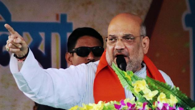 BJP President Amit Shah accused five generations of the Nehru-Gandhi family of failing to removed poverty in the country. (PTI) BJP President Amit Shah accused five generations of the Nehru-Gandhi family of failing to removed poverty in the country. (PTI)