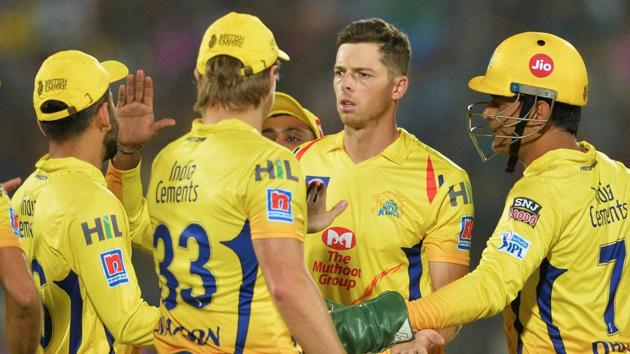 Chennai Super Kings player celebrate after the fall of a wicket during a match. (AFP) Chennai Super Kings player celebrate after the fall of a wicket during a match. (AFP)
