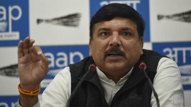 Aam Aadmi Party leader and Rajya Sabha MP Sanjay Singh submitted video clips and pictures of the procession of nomination as proof of expenditure. Modi conducted a six-kilometre roadshow on April 25 in Varanasi. (Biplov Bhuyan/HT File PHOTO) Aam Aadmi Party leader and Rajya Sabha MP Sanjay Singh submitted video clips and pictures of the procession of nomination as proof of expenditure. Modi conducted a six-kilometre roadshow on April 25 in Varanasi. (Biplov Bhuyan/HT File PHOTO)