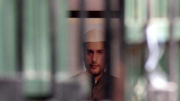 A picture of Rohit Shekhar Tiwari, the son of former Uttar Pradesh Chief Minister N.D.Tiwari is seen at his residence in Delhi. A week after his death, Apoorva Shukla Tiwari his wife was arrested by the police from their south Delhi home. (Sonu Mehta / HT Photo) A picture of Rohit Shekhar Tiwari, the son of former Uttar Pradesh Chief Minister N.D.Tiwari is seen at his residence in Delhi. A week after his death, Apoorva Shukla Tiwari his wife was arrested by the police from their south Delhi home. (Sonu Mehta / HT Photo)