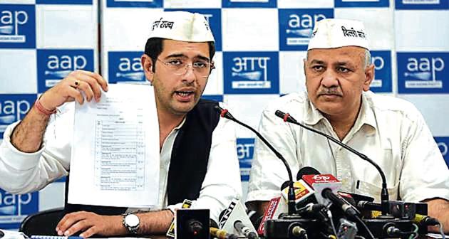 AAP’s South Delhi candidate Raghav Chadha moved the high court against Ramesh Bidhuri for allegedly concealing information in his affidavit to the Election Commission of India. (sonu mehta/ ht) AAP’s South Delhi candidate Raghav Chadha moved the high court against Ramesh Bidhuri for allegedly concealing information in his affidavit to the Election Commission of India. (sonu mehta/ ht)