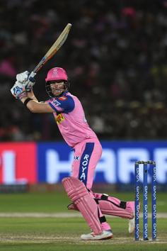 Steve Smith and Sanju Samson’s partnership of 55 runs inched Rajasthan closer to victory. (AFP) Steve Smith and Sanju Samson’s partnership of 55 runs inched Rajasthan closer to victory. (AFP)