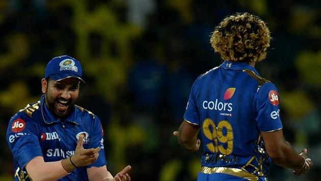 File picture of Lasith Malinga, Rohit Sharma(AFP)