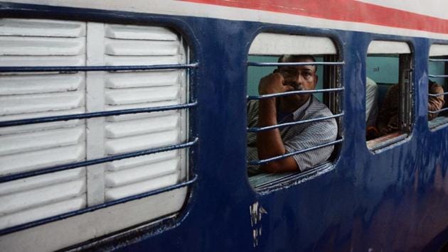 The incident took place on the Kota-bina stretch around 4pm on Friday when a 32-year-old man, Rajendra, who was mentally ill, jumped from the train and in order to save Verma, his brother Vinod also jumped from the train.(HT file photo)