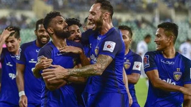 A file photo of Chennaiyin FC. (PTI) A file photo of Chennaiyin FC. (PTI)