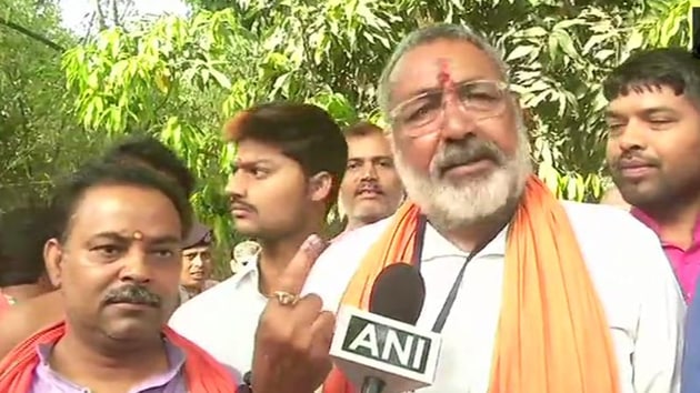 BJP candidate Giriraj Singh is among the NDA leaders whose fate will be decided in the fourth phase of voting in Lok Sabha Elections 2019.(ANI / Twitter) BJP candidate Giriraj Singh is among the NDA leaders whose fate will be decided in the fourth phase of voting in Lok Sabha Elections 2019.(ANI / Twitter)