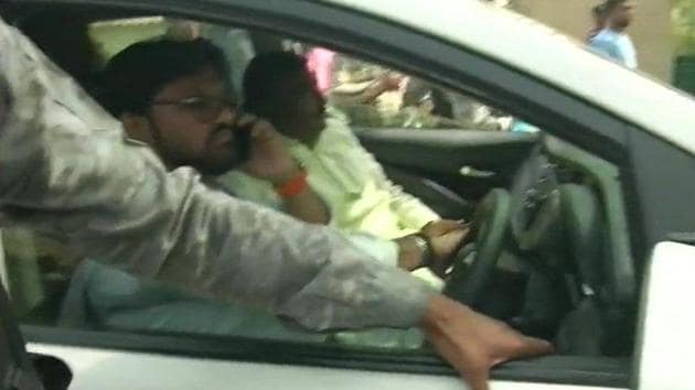 BJP MP Babul Supriyo’s car vandalised in Bengal’s Asansol(ANI photo)