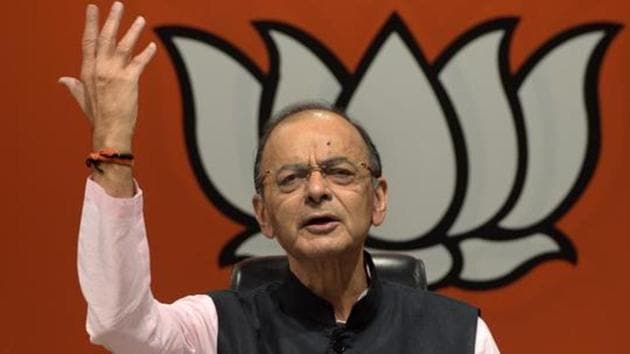 Finance minister Arun Jaitley Monday took dig at Congress leaders Rahul Gandhi and Digvijaya Singh saying fear of backlash has prompted “majority bashers” to proclaim themselves as “proud” Hindus. (Mohd Zakir/HT PHOTO) Finance minister Arun Jaitley Monday took dig at Congress leaders Rahul Gandhi and Digvijaya Singh saying fear of backlash has prompted “majority bashers” to proclaim themselves as “proud” Hindus. (Mohd Zakir/HT PHOTO)