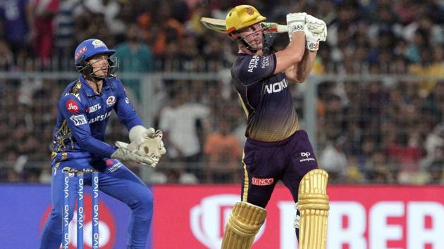 Kolkata Knight Riders' Chris Lynn looks after playing a shot. (AP)