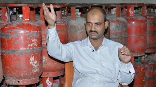 But the pressure of fluctuating gas prices could force many poor Indians back towards using wood, coal or cow dung instead. Sanjay Kumar, a gas canister distributor in Patna, has around 5,000 customers who have gas connections from Modi’s programme. But at least half stop buying refills and return to traditional fuel if prices rise even slightly, he said. (Narinder Nanu / AFP) But the pressure of fluctuating gas prices could force many poor Indians back towards using wood, coal or cow dung instead. Sanjay Kumar, a gas canister distributor in Patna, has around 5,000 customers who have gas connections from Modi’s programme. But at least half stop buying refills and return to traditional fuel if prices rise even slightly, he said. (Narinder Nanu / AFP)