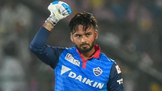Delhi Capitals player Rishabh Pant celebrates victory over Rajasthan Royals. (PTI) Delhi Capitals player Rishabh Pant celebrates victory over Rajasthan Royals. (PTI)