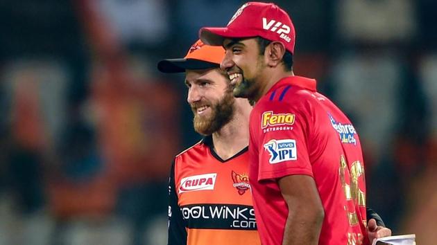Skippers of SRH Kane Williamson and KXIP Ravichandran Ashwin during the Indian Premier League 2019. (PTI)