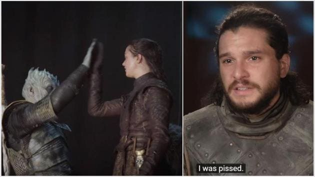 Maisie Williams and Vladimír Furdík sharing a high five and Kit Harington complaining about the ending of Game of Thrones’ latest episode.