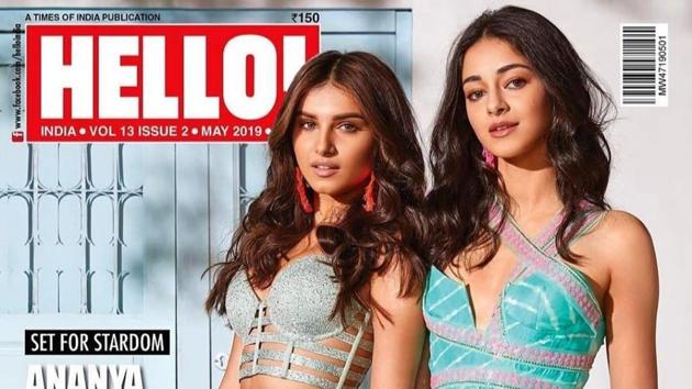 Student of the Year 2 stars Ananya Panday and Tara Sutaria bring all the colours to magazine cover.(Ananya Panday Instagram/Hello!)