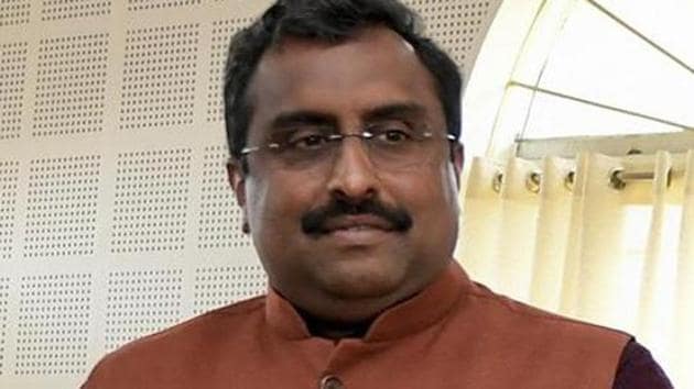 Speaking in Anantnag, BJP’s Ram Madhav said the issue of Articles 370 and 35A will be decided by the Parliament (AP) Speaking in Anantnag, BJP’s Ram Madhav said the issue of Articles 370 and 35A will be decided by the Parliament (AP)
