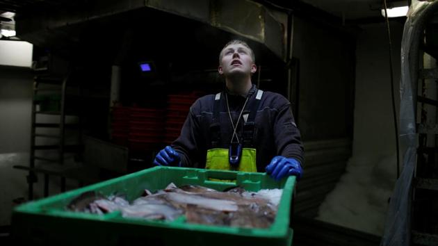 The latest postponement essentially means all options - including the hard exit are open. “For me personally I could lose my job, if our fishing in British waters was limited,” said Mikkel Jakobsen, 22, who works onboard the Pia Glanz with nine other crew. “It’s always annoying when politics get in the way,” he said. “We ordinary people can’t do much about it anyway no matter how loudly we speak.” (Andrew Kelly / REUTERS) The latest postponement essentially means all options - including the hard exit are open. “For me personally I could lose my job, if our fishing in British waters was limited,” said Mikkel Jakobsen, 22, who works onboard the Pia Glanz with nine other crew. “It’s always annoying when politics get in the way,” he said. “We ordinary people can’t do much about it anyway no matter how loudly we speak.” (Andrew Kelly / REUTERS)