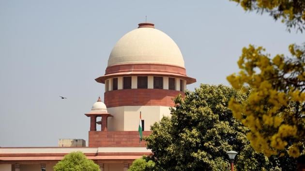 New Delhi, India - April 10, 2019: A view of Supreme Court after the Rafale case hearing, in New Delhi, India, on Wednesday, April 10, 2019. (Photo by Amal KS / Hindustan Times)(Amal KS/HT PHOTO)