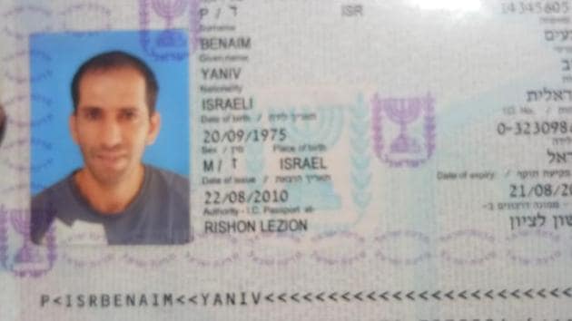 Yaniv Benaim, an Israeli citizen was arrested when he was trying to cross into Nepal from Banbasa in Uttarakhand’s Champawat district. (HT PHOTO) Yaniv Benaim, an Israeli citizen was arrested when he was trying to cross into Nepal from Banbasa in Uttarakhand’s Champawat district. (HT PHOTO)