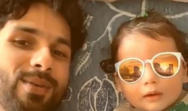Shahid Kapoor and son Zain in a cute Instagram video.