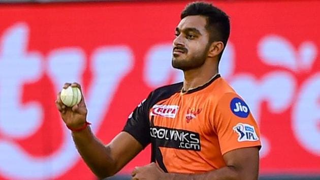 Sunrisers Hyederabad cricketer Vijay Shankar bowls during a training session. (PTI) Sunrisers Hyederabad cricketer Vijay Shankar bowls during a training session. (PTI)