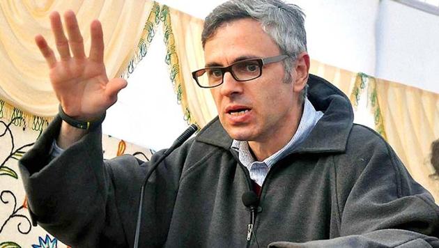 NC vice president Omar Abdullah today addressed a rally of workers inside the party office which is located in a high security zone.(PTI File Photo)